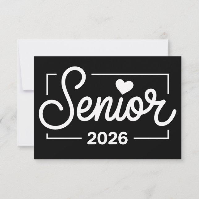 Graduation Class Of 2026 Senior Heart Graduate Meddelande (Framsida)