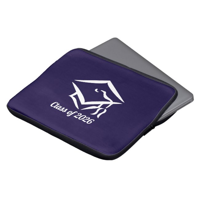 Graduation Class of 20?? NVYWHT Customize Year Laptop Fodral (Framsida topp)
