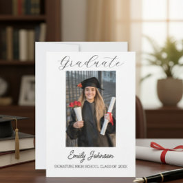 Graduation Congratulations Card - custom Photo Meddelande
