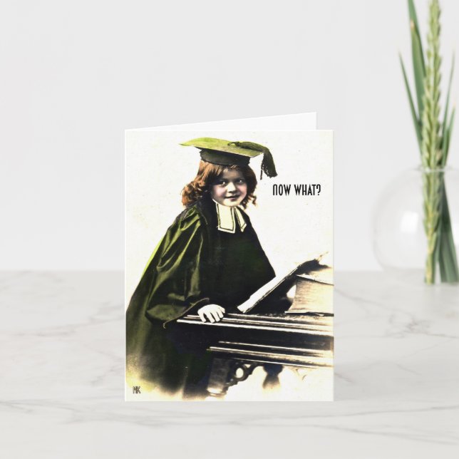 Graduation Congratulations Now What Card Kort (Framsida)