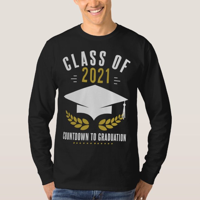 Graduation Countdown Senior 2021 T Shirt (Framsida)