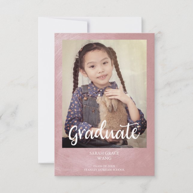 Graduation Custon Photo Metal Texture (Framsida)