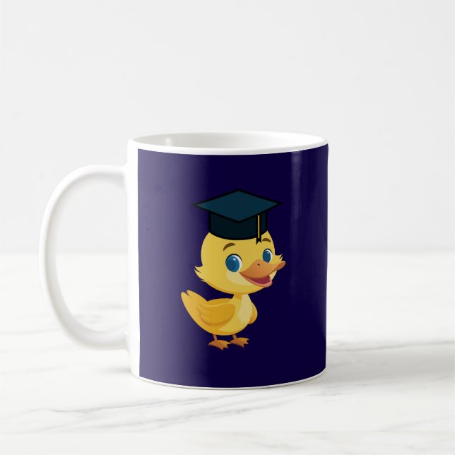 Graduation Duck Duckie Duckling Kaffemugg (Vänster)