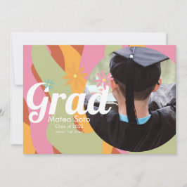 Graduation Foto Groovy Djärv Inbjudan