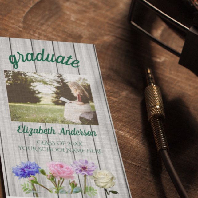 Graduation Garden Party Name Card Visitkort (Skapare uppladdad)