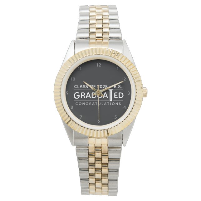 Graduation Gift Personalized Watch Science Major Armbandsur (Framsida)