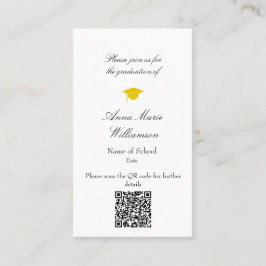 Graduation Invitation Enclosure Card Visitkort