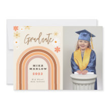 Graduation Invitation i Groovy Rainbow-design