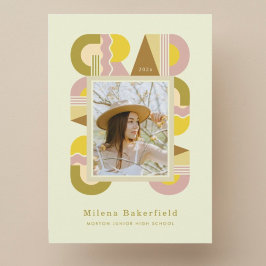 Graduation invitation photo announcement 2026 meddelande