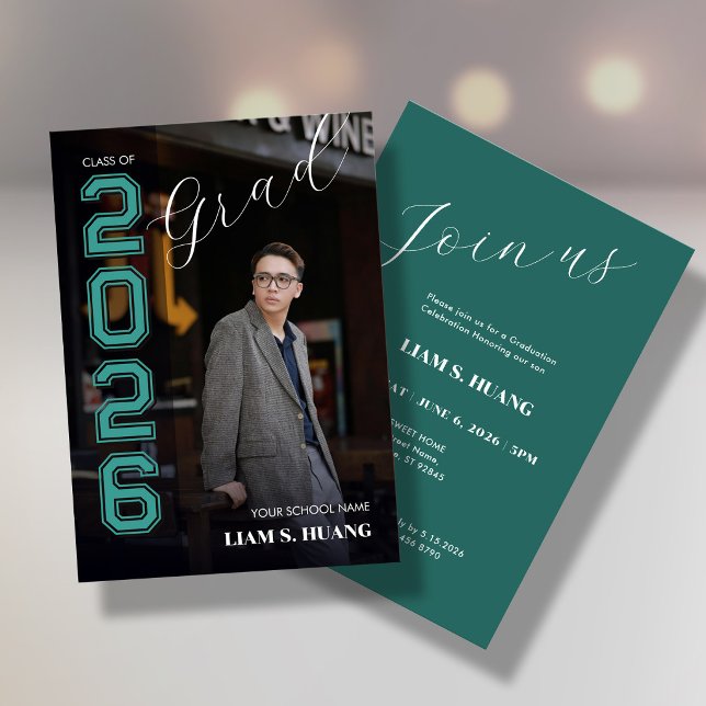 Graduation invitation with photo portrait inbjudningar (Skapare uppladdad)