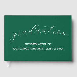 Graduation Minimalist Green Gästböcker
