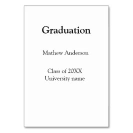 Graduation name class of 20XX university name simp Bordsnummer