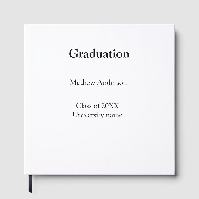 Graduation name class of 20XX university name simp Gästböcker (Framsida)