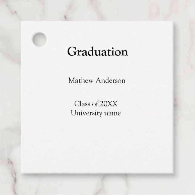 Graduation name class of 20XX university name simp Gåvor Etiketter (Framsida)