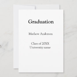 Graduation name class of 20XX university name simp Inbjudningar