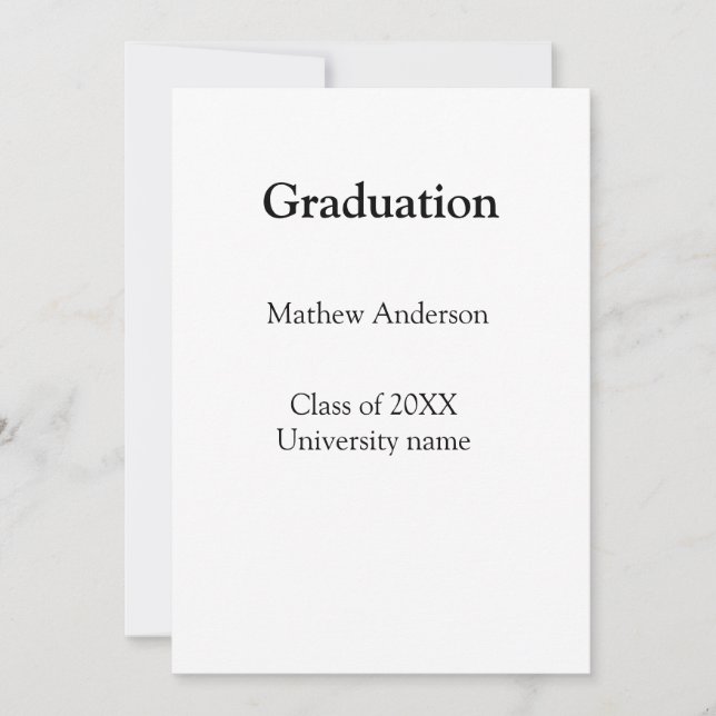 Graduation name class of 20XX university name simp Inbjudningar (Framsida)