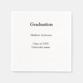 Graduation name class of 20XX university name simp Pappersservett