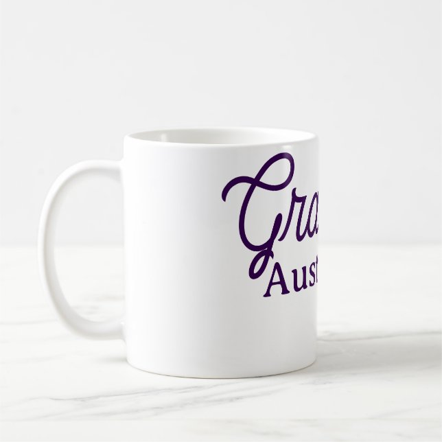 Graduation name purple simple minimal stylish call kaffemugg (Vänster)
