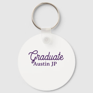 Graduation name purple simple minimal stylish call nyckelring