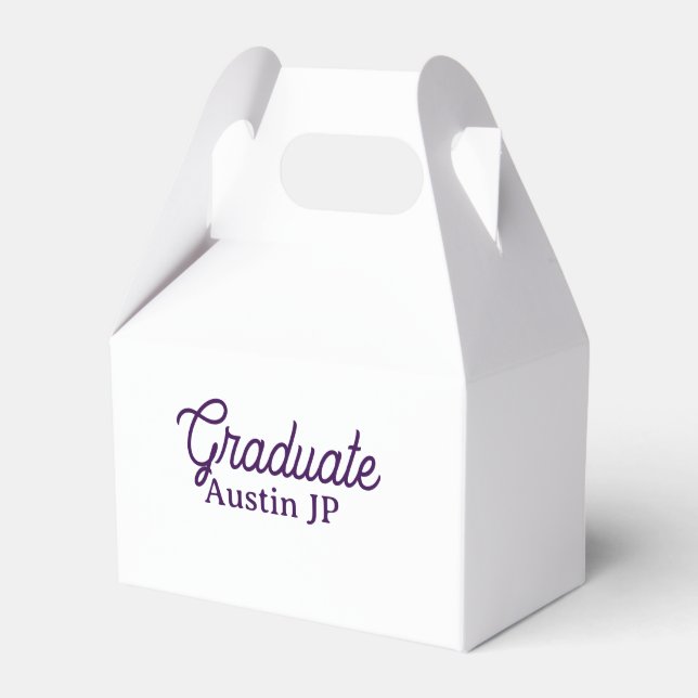 Graduation name purple simple minimal stylish call presentaskar (Framsidan Sidan)