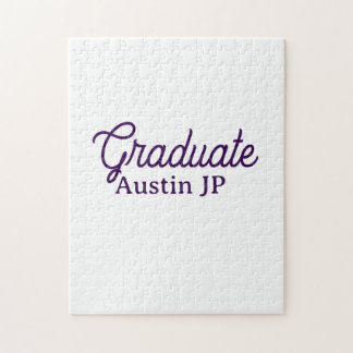 Graduation name purple simple minimal stylish call pussel
