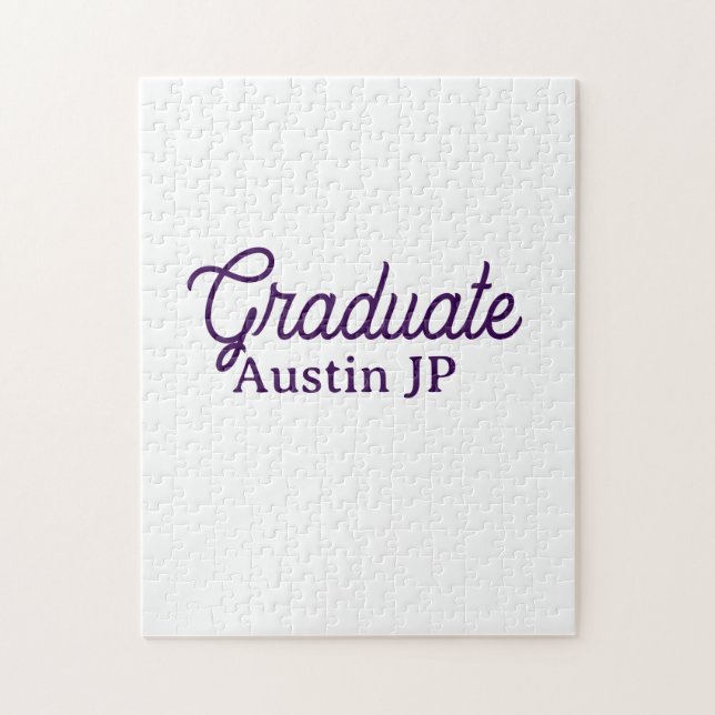 Graduation name purple simple minimal stylish call pussel (Vertikal)