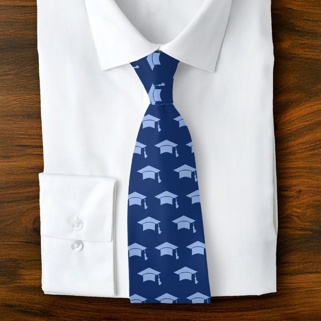 Graduation Navy Blue Cap Icon Pattern Bold Classy Slips (Skapare uppladdad)
