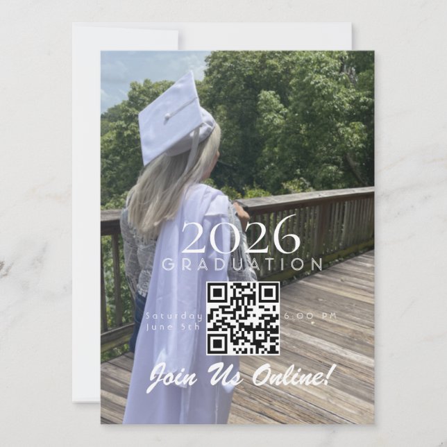 Graduation Online Invitation QR Code 2026 (Framsida)