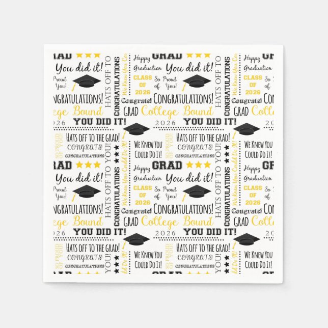 Graduation Paper Napkins Pappersservett (Framsidan)