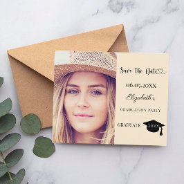 Graduation Party champagne modern Save the Date Flygblad