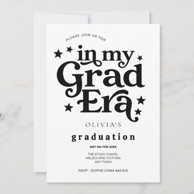 Graduation Party, Class of 2026, Modern Trendy Inbjudningar (Framsida)