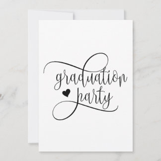 Graduation Party Flat Invitation, Size: 5" x 7" Inbjudningar