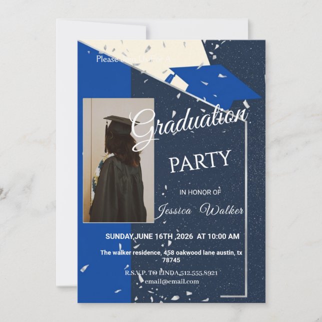 Graduation Party Invitation 2026  Inbjudningar (Framsida)