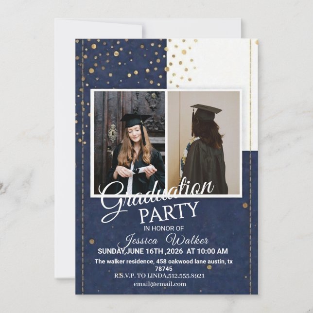 Graduation Party Invitation 2026  Inbjudningar (Framsida)