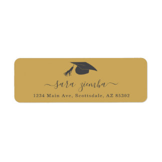 Graduation Party Invitation / Announcement Address Returadress Etikett