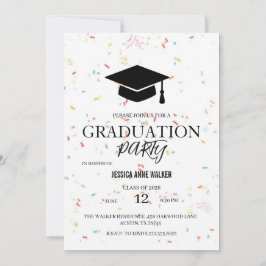 Graduation Party Invitation Elegant Gold Editable  Inbjudningar