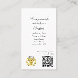 Graduation Party Invitation Enclosure Card Visitkort