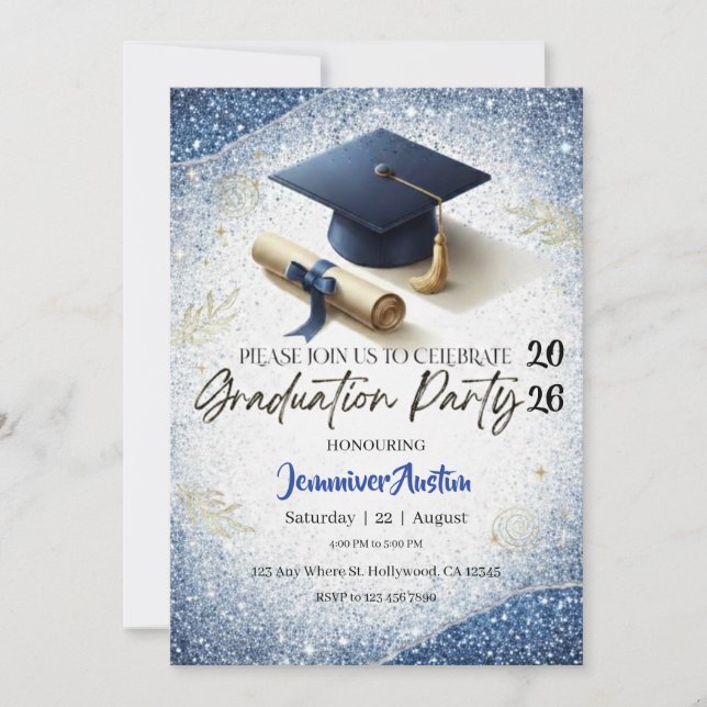 Graduation Party Invitation  Inbjudningar (Framsida)