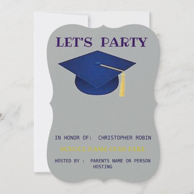 GRADUATION PARTY INVITE INBJUDNINGAR (Framsida)