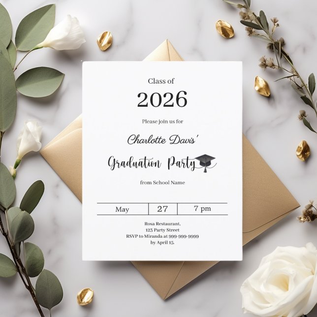Graduation party modern class of 2026 invitation (Skapare uppladdad)