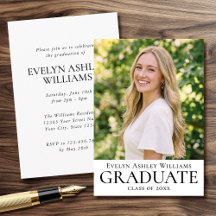 Graduation Party Photo Invitation Enclosure Card