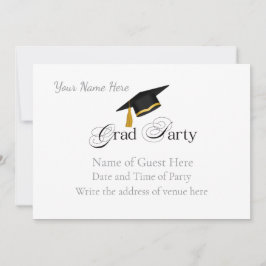 Graduation Party with Custom Name and Class Year Inbjudningar