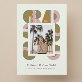 Graduation photo announcement card 2026 invitation inbjudningar