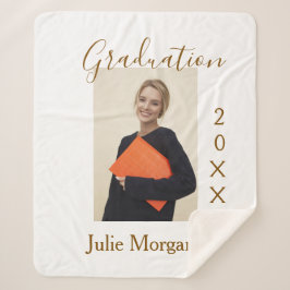 Graduation photo brown golden year 20XX namesimple