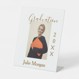 Graduation photo brown golden year 20XX namesimple