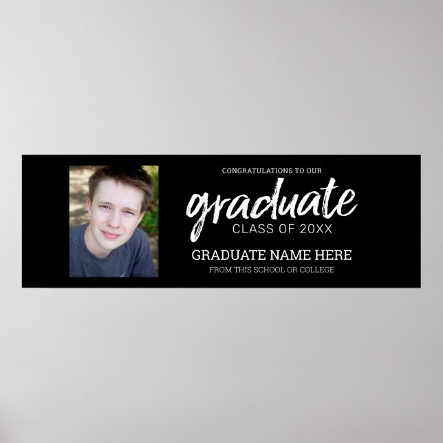 Graduation Photo - Class of Grad Black Poster (Framsidan)