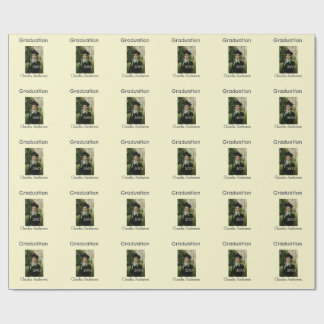 Graduation photo class year yellow gray pastel gra presentpapper