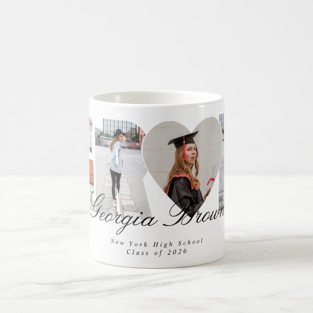 Graduation Photo Collage Graduate Gift Keepsake Kaffemugg (Center)
