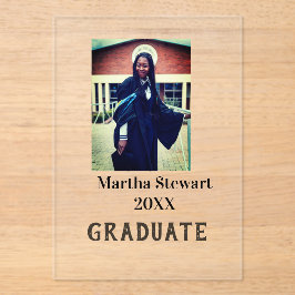 Graduation photo name year class university simple