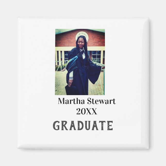 Graduation photo name year class university simple magnet (Framsidan)